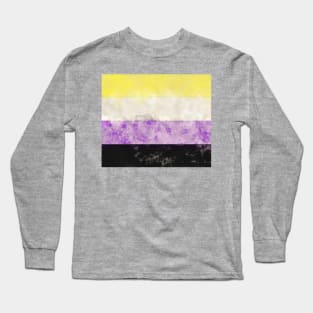 Nonbinary Pride Flag - Water color Long Sleeve T-Shirt